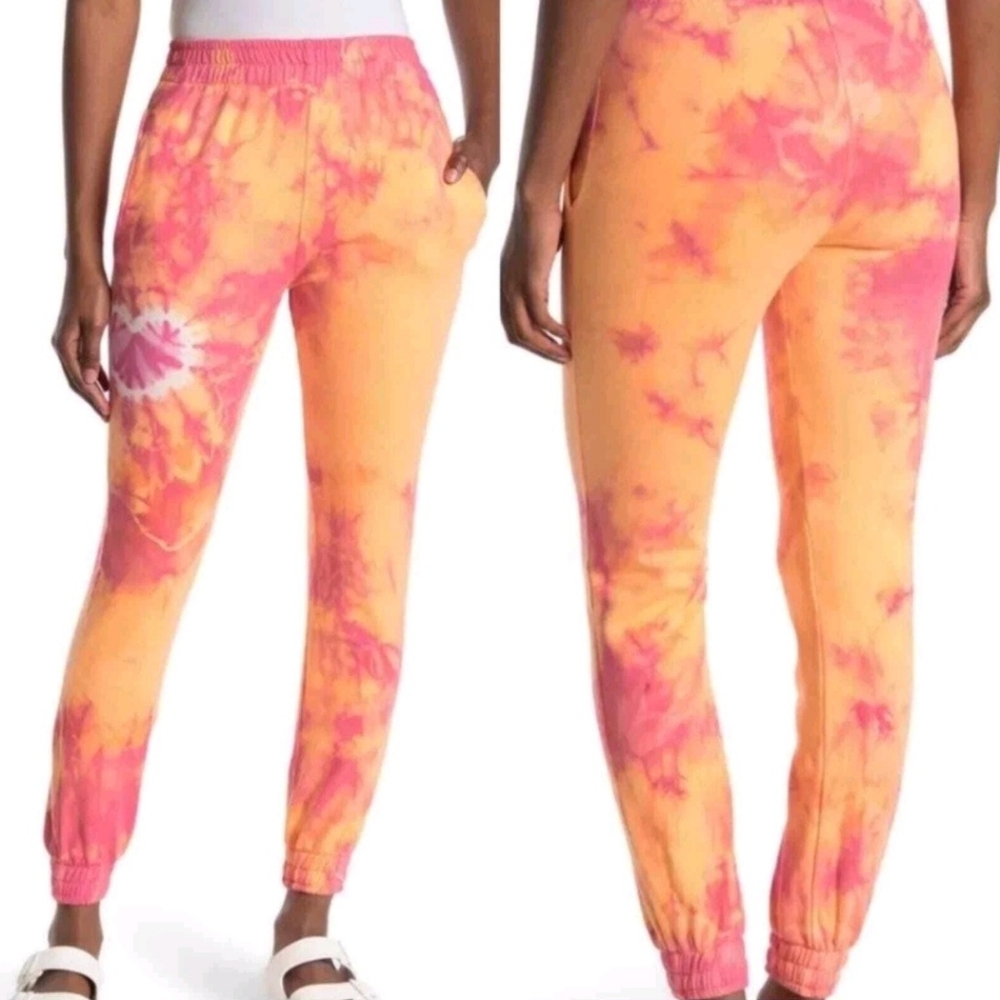 Frankies Bikinis Adain Sweapant Sherbert Tie Dye